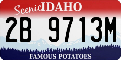 ID license plate 2B9713M