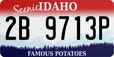 ID license plate 2B9713P