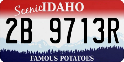 ID license plate 2B9713R