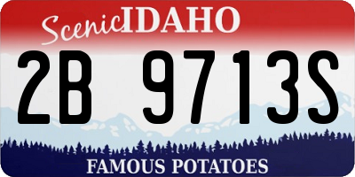 ID license plate 2B9713S