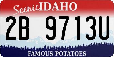 ID license plate 2B9713U