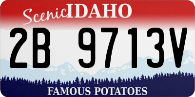 ID license plate 2B9713V