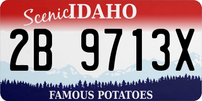 ID license plate 2B9713X