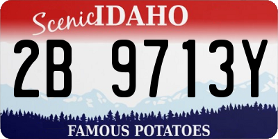 ID license plate 2B9713Y