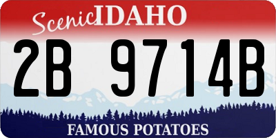ID license plate 2B9714B