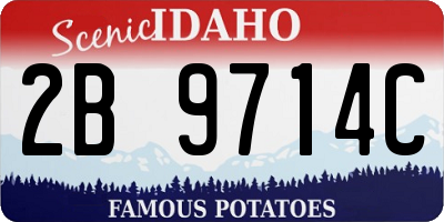 ID license plate 2B9714C