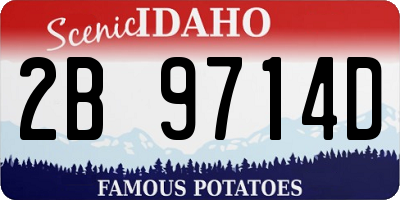 ID license plate 2B9714D