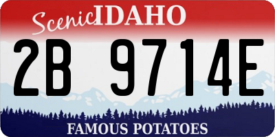 ID license plate 2B9714E