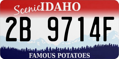 ID license plate 2B9714F