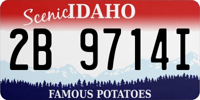 ID license plate 2B9714I