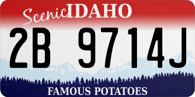 ID license plate 2B9714J