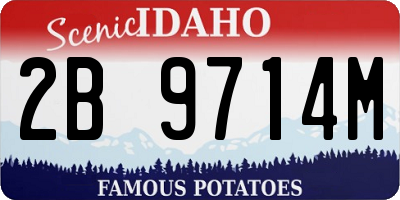 ID license plate 2B9714M