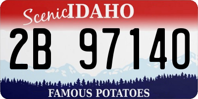 ID license plate 2B9714O