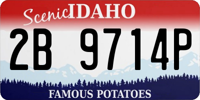 ID license plate 2B9714P