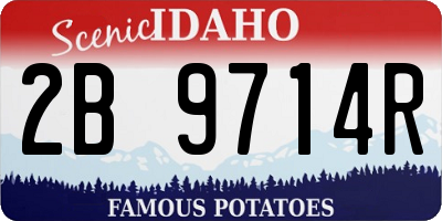 ID license plate 2B9714R