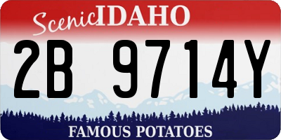 ID license plate 2B9714Y