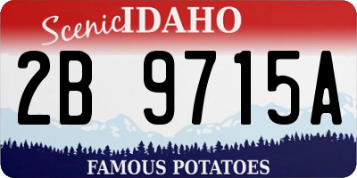 ID license plate 2B9715A