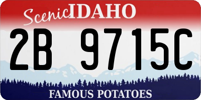 ID license plate 2B9715C
