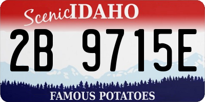 ID license plate 2B9715E