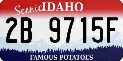 ID license plate 2B9715F