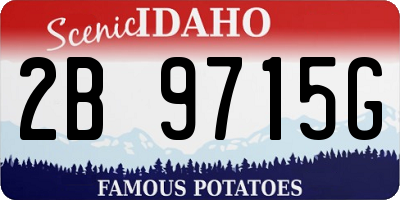 ID license plate 2B9715G