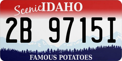ID license plate 2B9715I