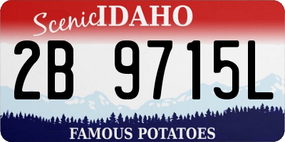ID license plate 2B9715L