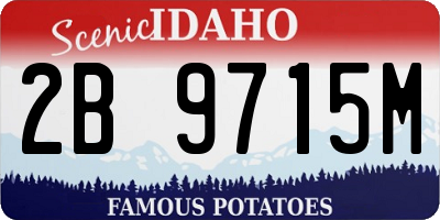 ID license plate 2B9715M