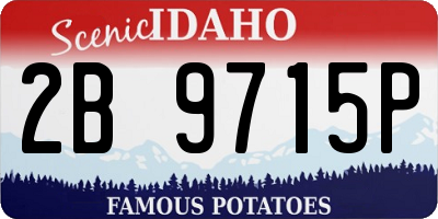 ID license plate 2B9715P