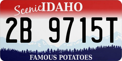 ID license plate 2B9715T