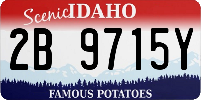 ID license plate 2B9715Y