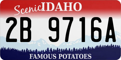 ID license plate 2B9716A
