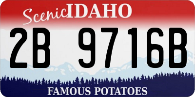 ID license plate 2B9716B