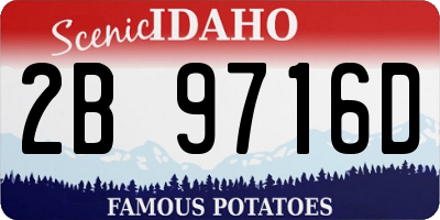 ID license plate 2B9716D