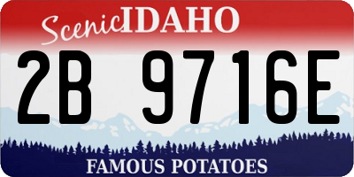 ID license plate 2B9716E