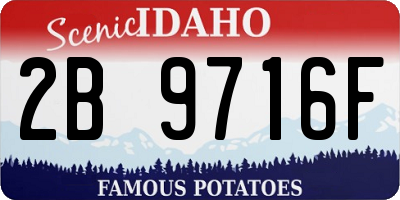 ID license plate 2B9716F