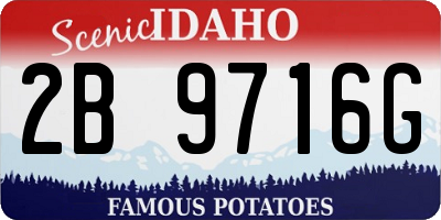ID license plate 2B9716G