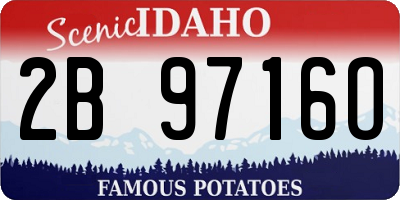 ID license plate 2B9716O