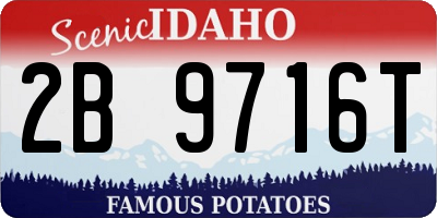 ID license plate 2B9716T
