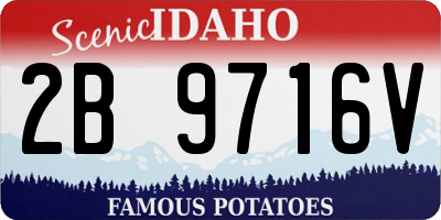 ID license plate 2B9716V