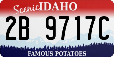 ID license plate 2B9717C