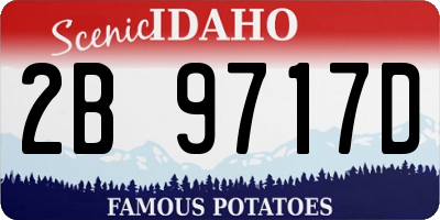 ID license plate 2B9717D
