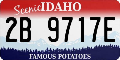 ID license plate 2B9717E