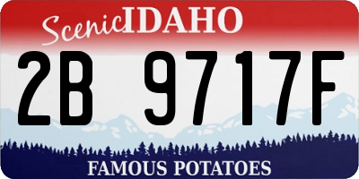 ID license plate 2B9717F