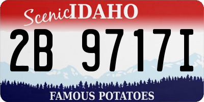 ID license plate 2B9717I