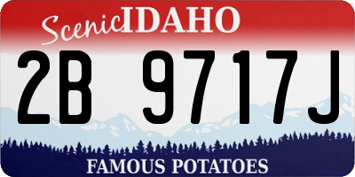 ID license plate 2B9717J
