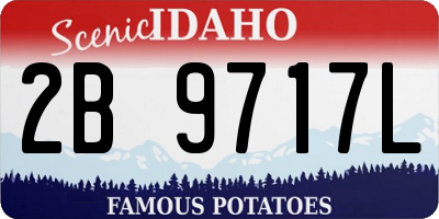 ID license plate 2B9717L