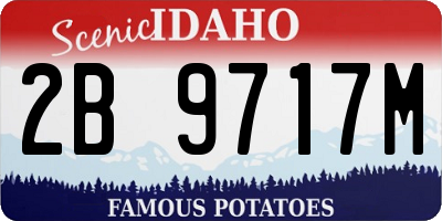 ID license plate 2B9717M