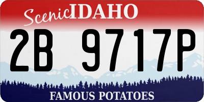 ID license plate 2B9717P