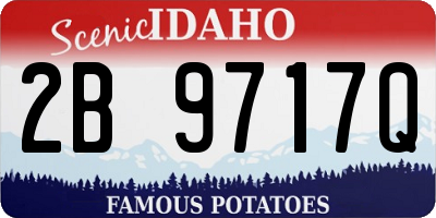 ID license plate 2B9717Q